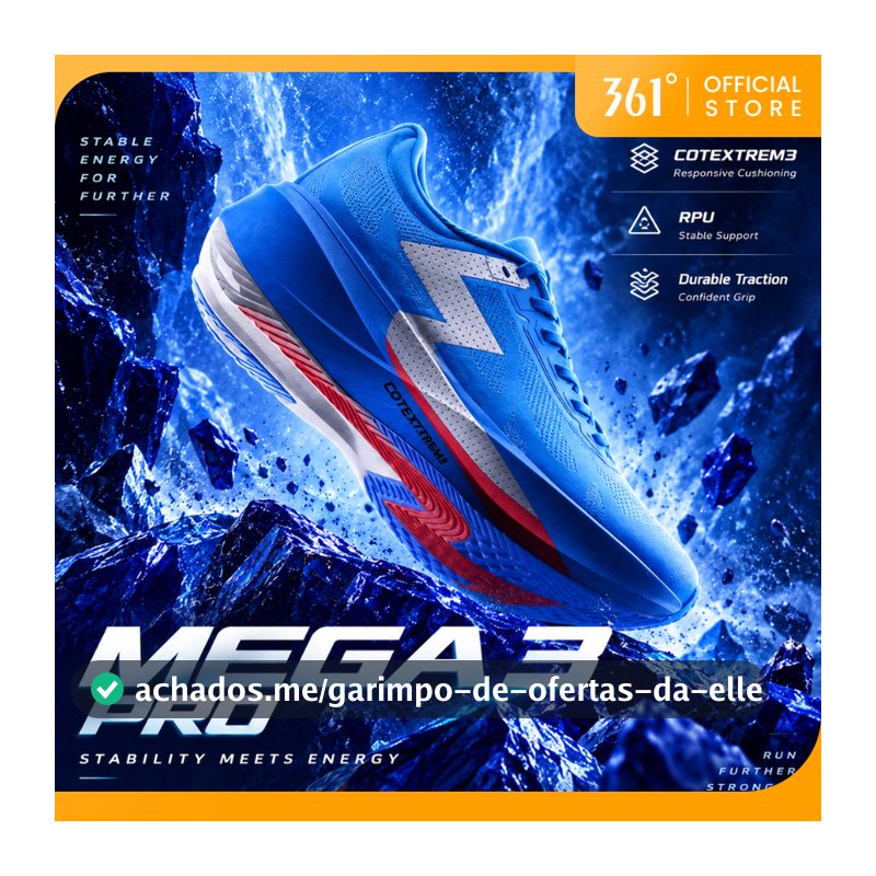 【Release on 9.30】 361 Degrees MEGA3 E PRO Unisex Tênis De Corrida Profissional Malha Respirável Leve Sem Placa