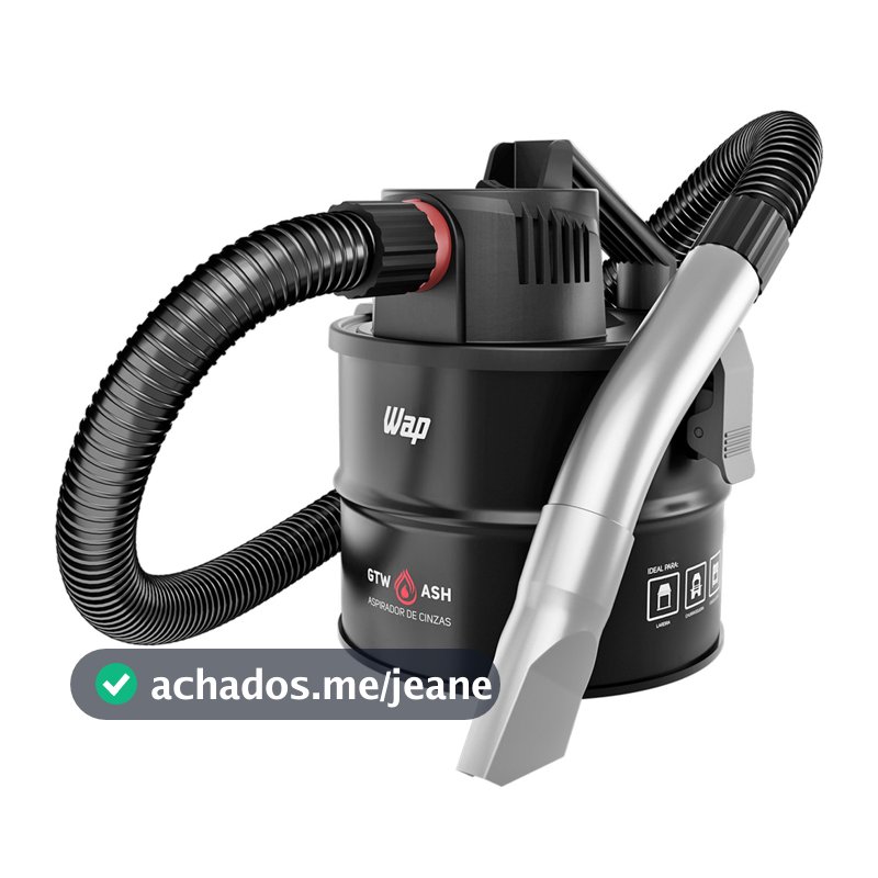 Aspirador de Cinzas para Churrasqueira Lareira E fogão a Lenha GTW ASH Portatil 1400W WAP