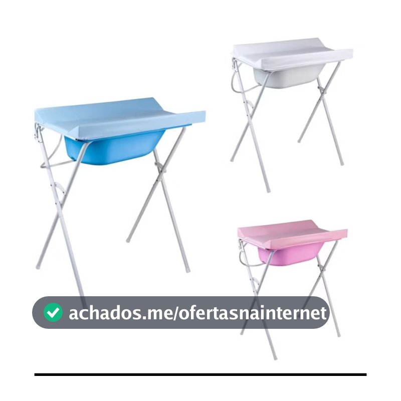 Banheira Com Suporte Dobrável e Trocador, 25l, até 30kg