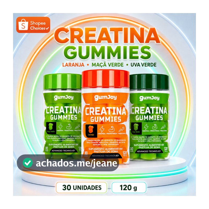 Creatina em Gomas Gummy Zero Açúcar Gumjoy 30 UN