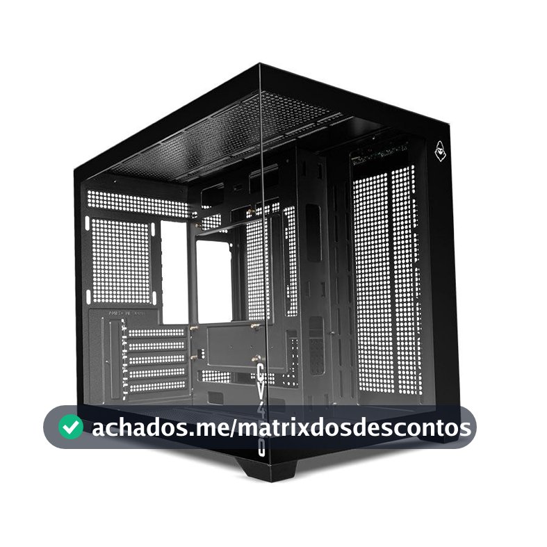 Gabinete Gamer Mancer CV450, Mini-Tower, Lateral de Vidro, Preto, MCR-CV450-BK