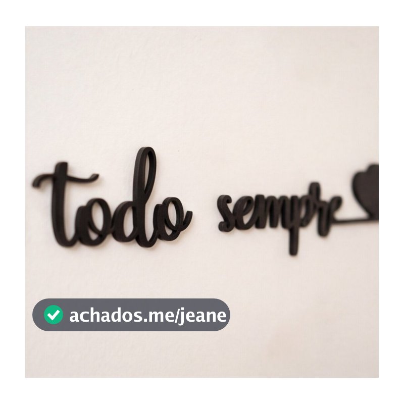 Frase Parede Para Todo Sempre Dois Corações MDF 90cm Casal Quarto Cabeceira Decoração Namorados