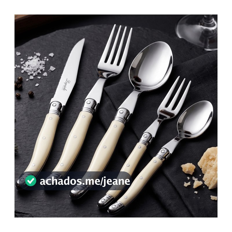 Conjunto De Luxo Laguiole Kit 30pcs Talheres Em Inox Garfo Faca Colher Faqueiro Com Acabamento Premium