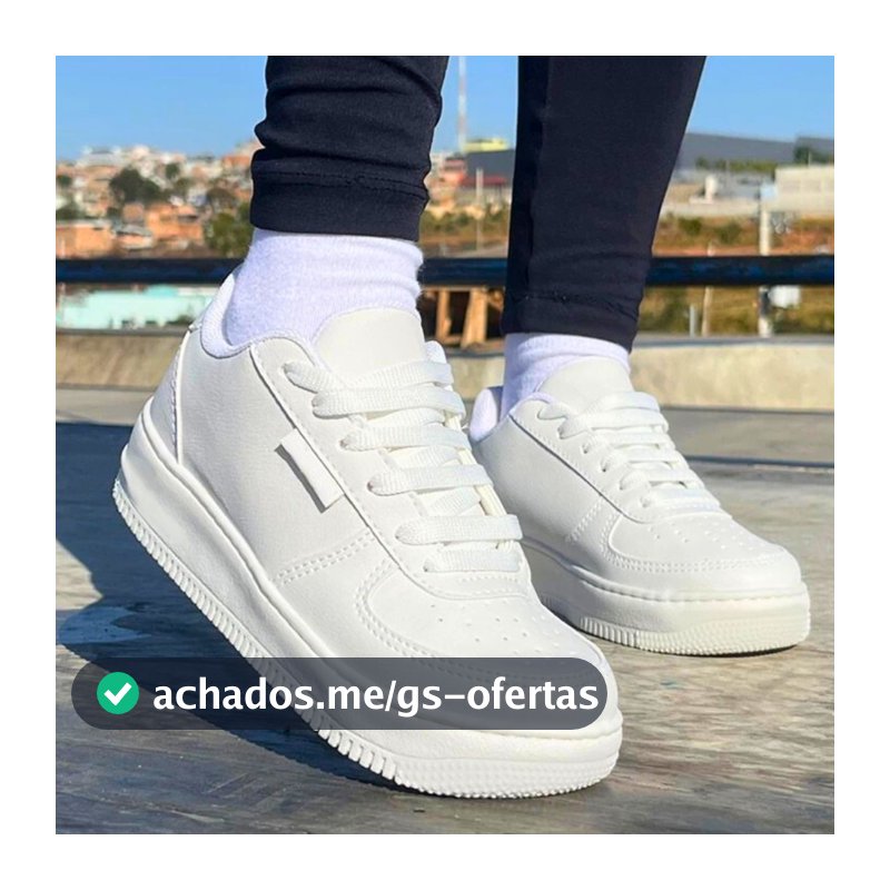 Tênis Casual Branco Feminino Masculino Conforto Premium Academia Original