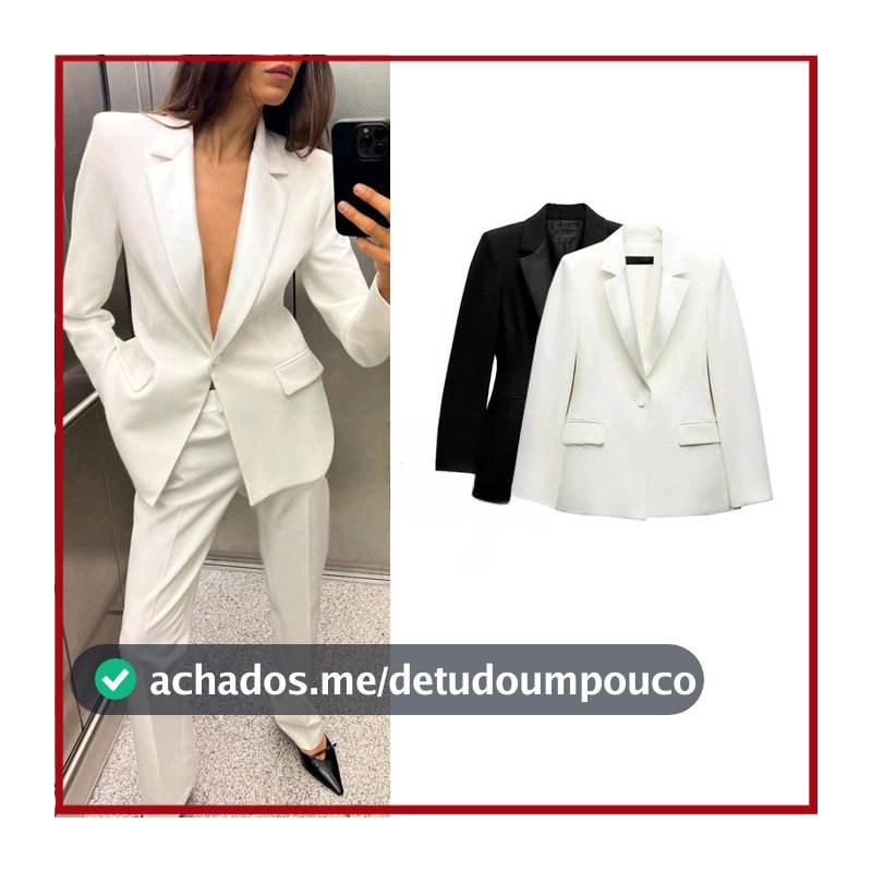 Novo Blazer feminino com textura de cetim de seda Patchwork 2291595 2291600