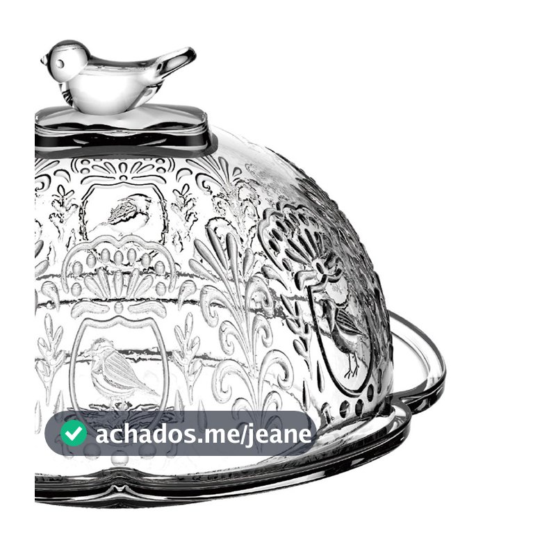 Prato com Tampa Canary Cristal 20xA14cm -L Hermitage