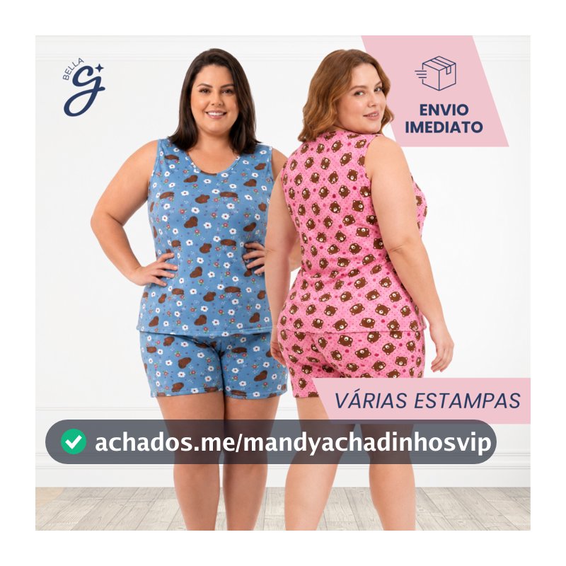 Pijama Baby Doll Regata Plus Size Feminino Malha Suede Short Doll Dormir G1 ao G3