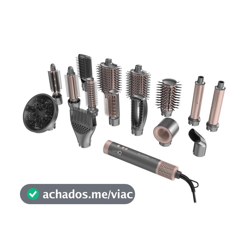 Secador de Cabelo Multistyler GA.MA uniQ Flow 15 em 1 Bivolt