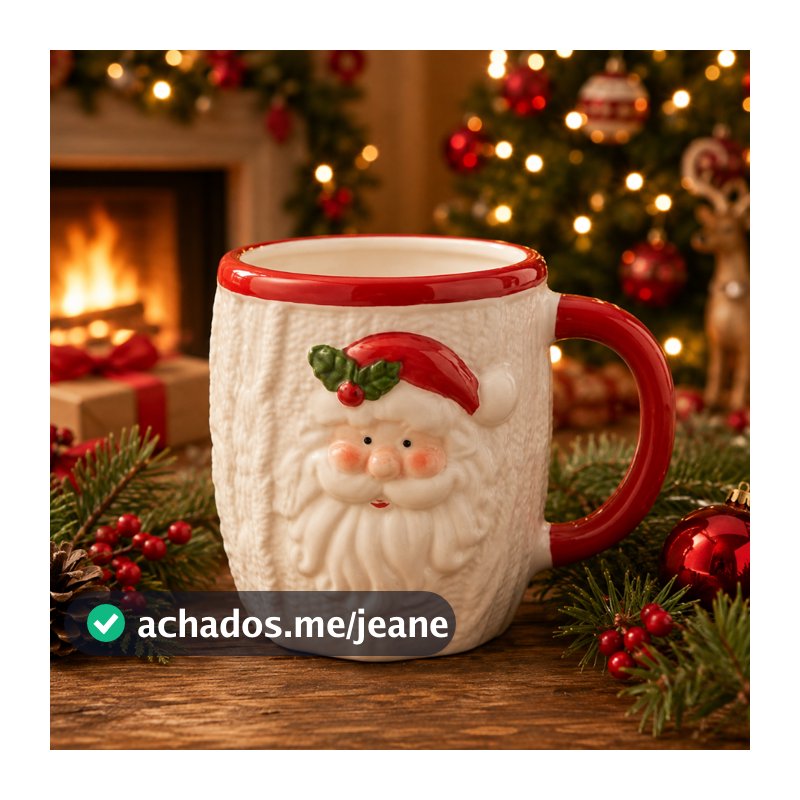Caneca De Natal Cerâmica Decoração