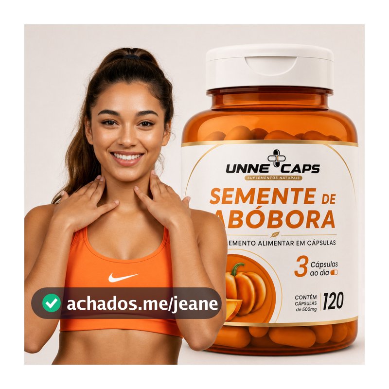 Semente de Abóbora 500mg 120 Cápsulas