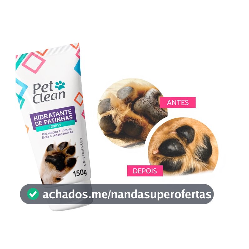 Hidratante De Patinhas Patas Cachorro E Gatos Pet Clean 150g