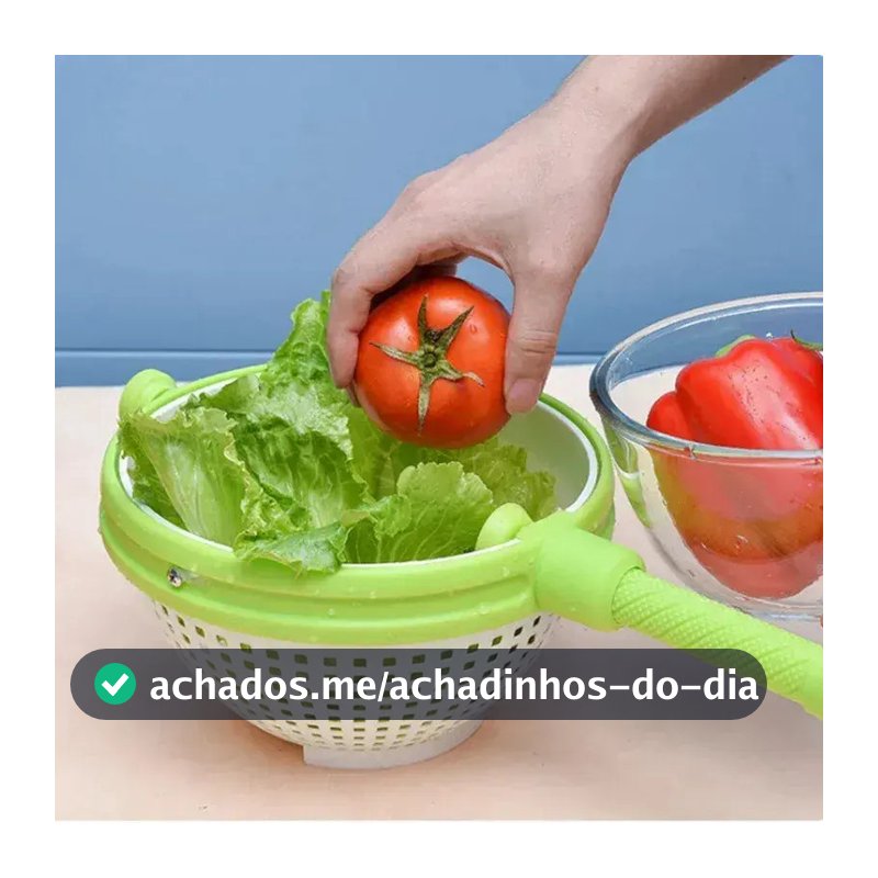 Escorredor Ajustável Centrifuga De Saladas Frutas E Alimento Secador Retrátil Multiuso Plástico