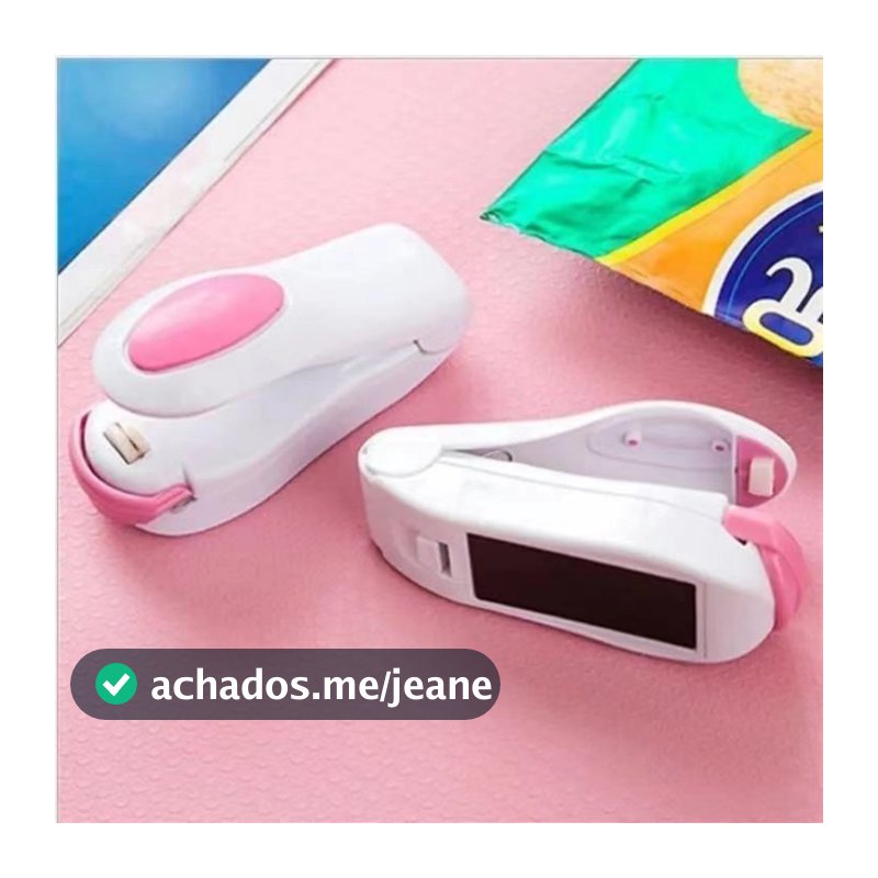 Mini Máquina Portátil Seladora Plástico  Para Cozinha Sela Rapidamente Suas Embalagens Plásticas