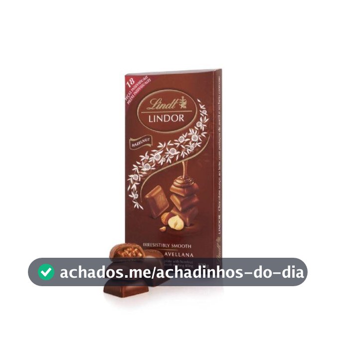 Barra De Chocolate Lindt Lindor Singles Avela 100g