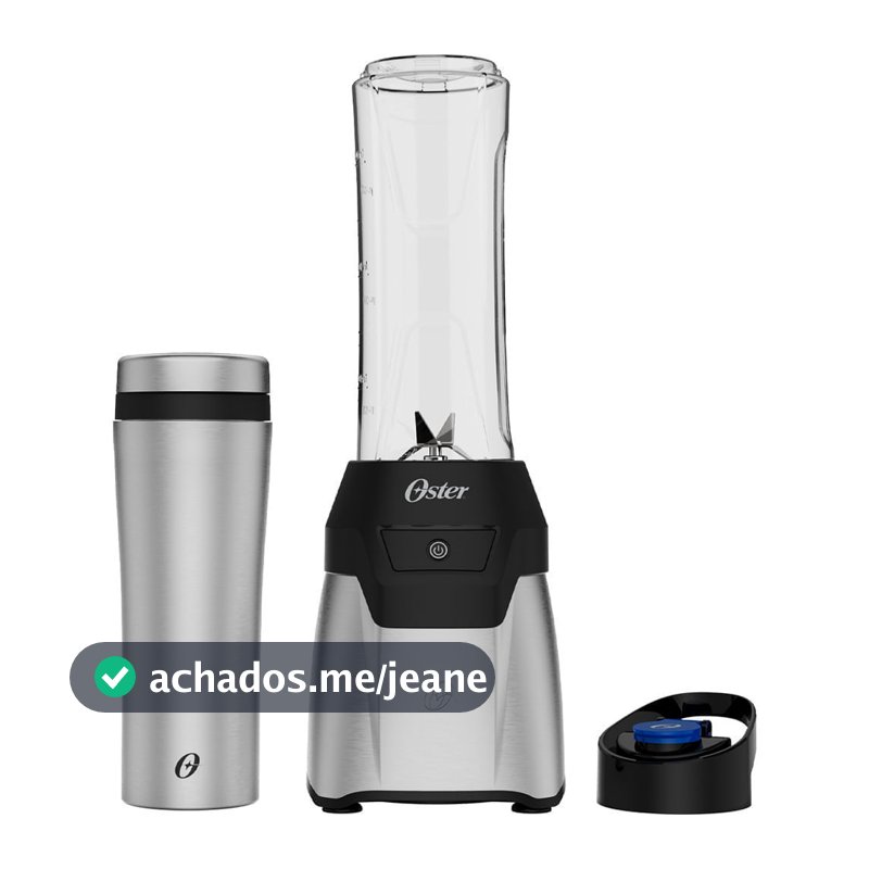 Liquidificador Portátil Power Blender Inox Oster com 2 Jarras To Go