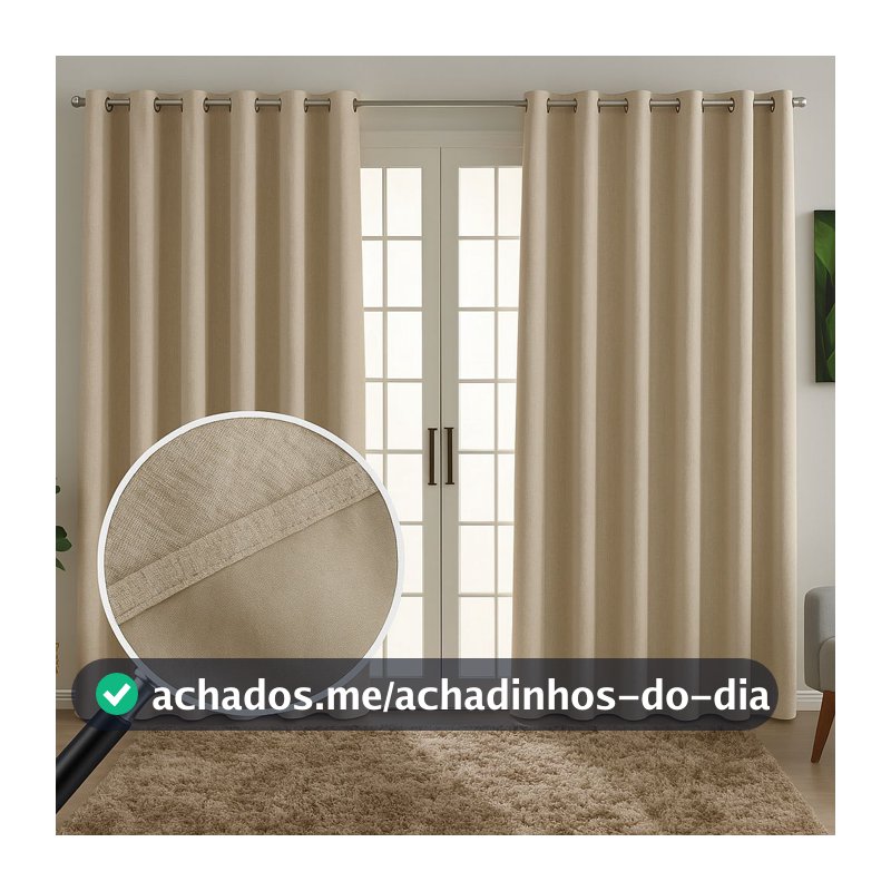 Cortina 100% Blackout Luxo Line -  4 metros de largura - Vedaçao Total