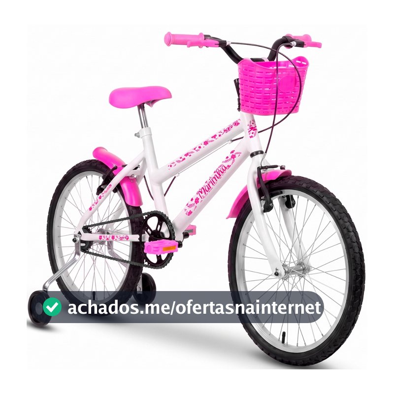 Bicicleta Aro 20 XGT Infantil Criança Feminina Mariinha C/ Rodas Cestinha Paralama