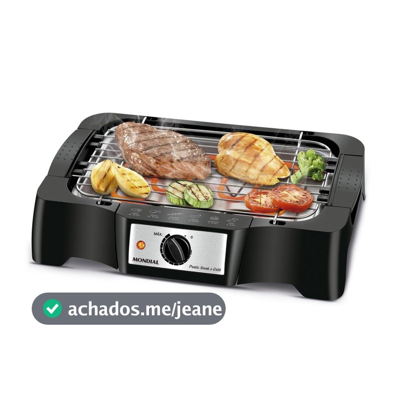 Churrasqueira elétrica portátil 1.200 watts Pratic Steak & Grill - CH-07 - Mondial