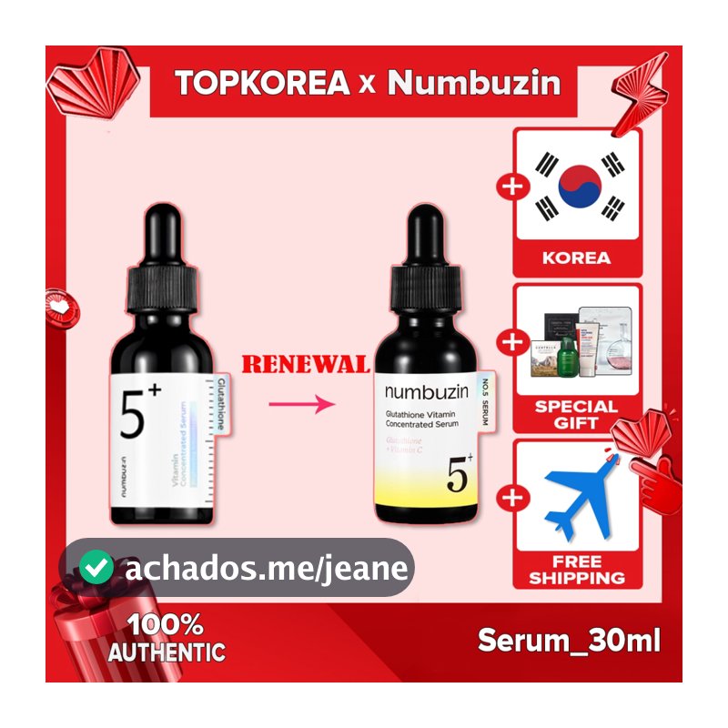 ★ Numbuzin Não . 5 Soro Concentrado De Vitamina De Glutationa_30ml/TOPKOREA/Envio Da Coreia