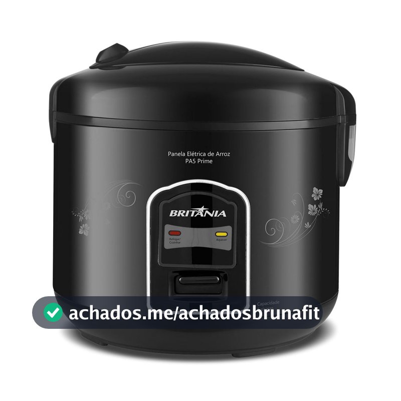 Panela Elétrica de Arroz Britânia Prime Preta 5 Xícaras PA5