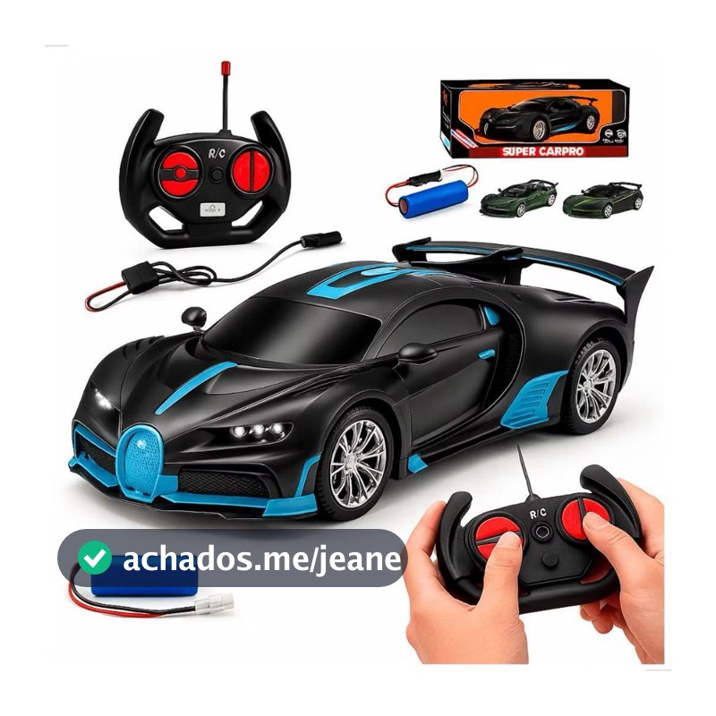 Carrinho de Controle Remoto Esportivo Competição Ferrari Lamborghini Bugati Velocidade