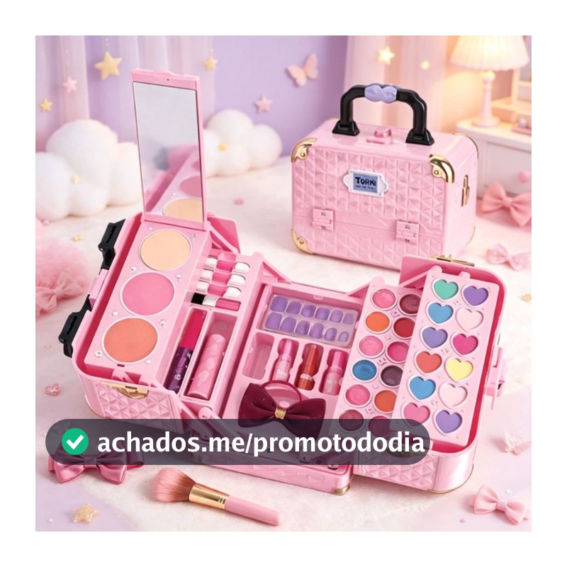 Maleta De Maquiagem Infantil - Kit Maquiagem Infantil Lindo