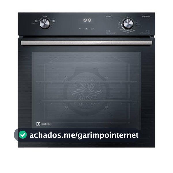 Forno a Gás de Embutir Electrolux Efficient com 80 Litros de Capacidade, Grill e Painel Full Touch Preto - OE8GH