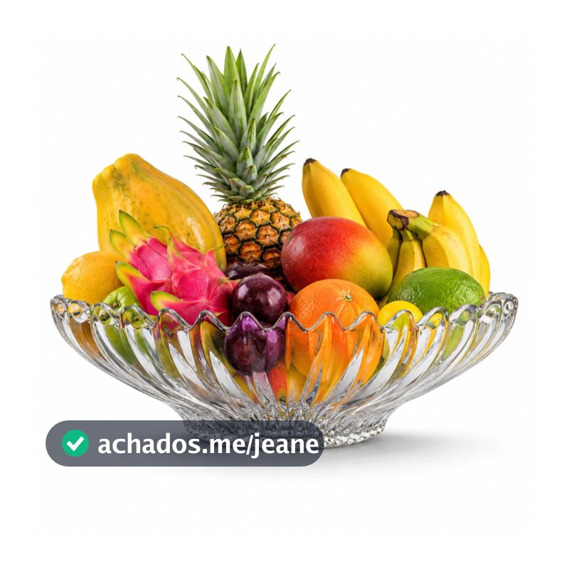 Fruteira De Vidro Premium Brazilia 29,50 X 9,00 Cm Centro De Mesa Decorativo Vidro Incolor Ingá