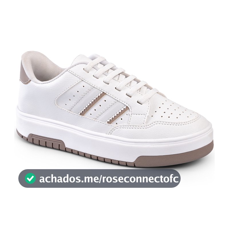Tênis Lumiss Flatform Confortável Moda Casual Clássico Original Neutro Branco