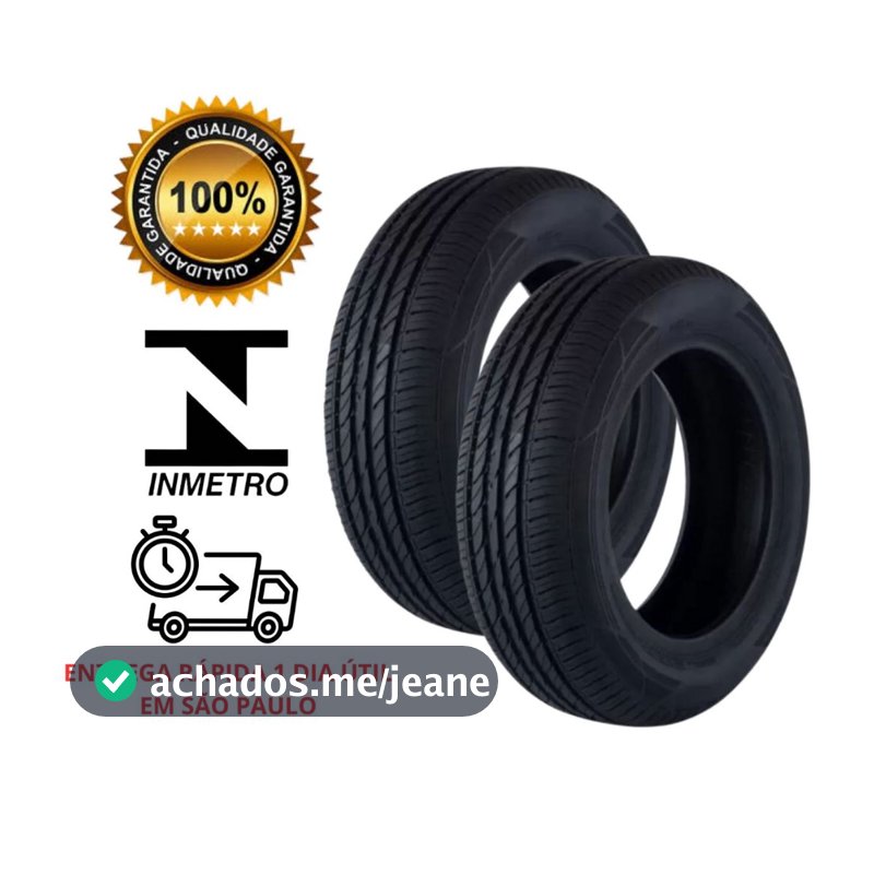 Kit 2 Pneu Aro 14 - 185/60 R14 Remold Linha Premium  Inmetro