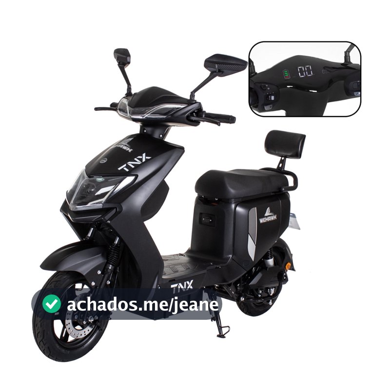 Scooter WeHawk TNX Wx-02 1000W Elétrica, 60V Bateria Chumbo 20Ah  Chave Reserva e Painel Digital