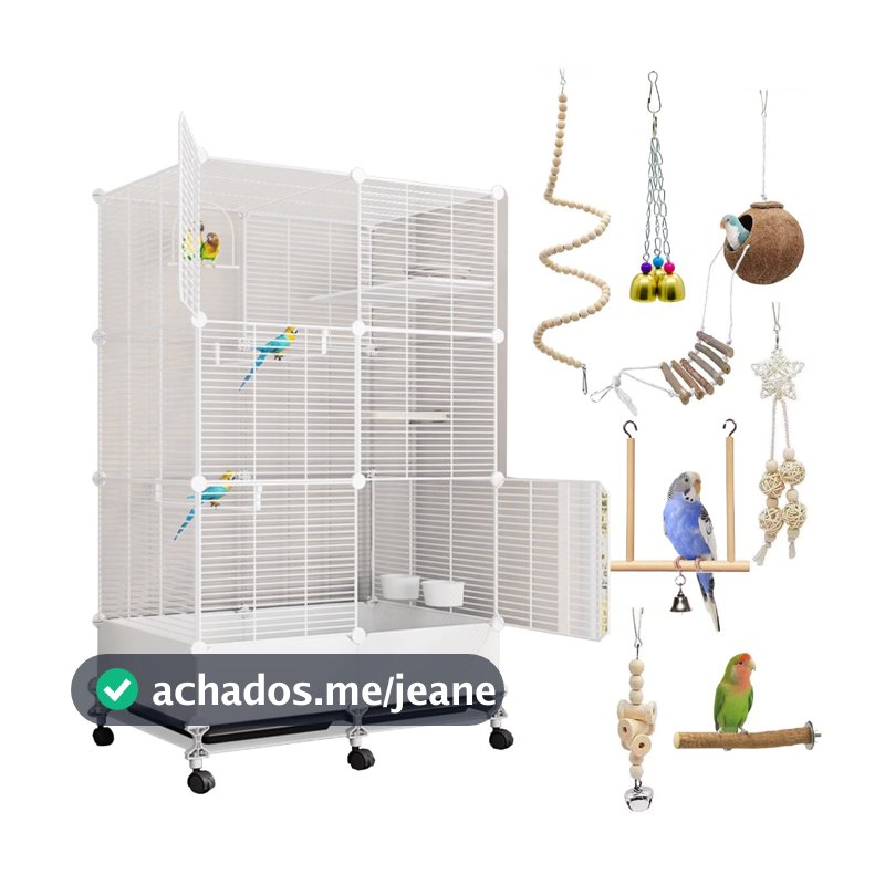 Gaiola Móvel Para Pássaros Gaiola Para Papagaios Gaiola Para Branco
