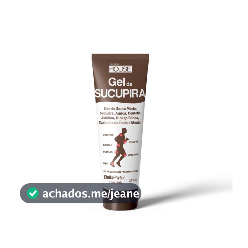 Gel de Sucupira para Massagem e Alívio Sobre a Dor Dr House 120ml-Bellaphytus