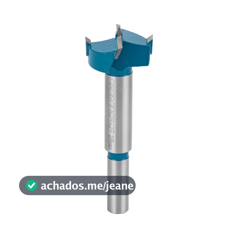 BROCA FRESA FORSTNER PARA MADEIRA, 28MM, HASTE CILINDRICA, 1PC // GROSS