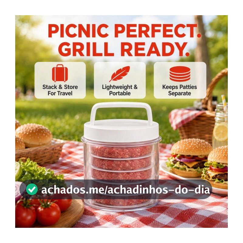 Prensa Para Hambúrguer SD413UDC , Fabricante De Multicamadas Reutilizável , Molde Prático Antiaderente De Carne