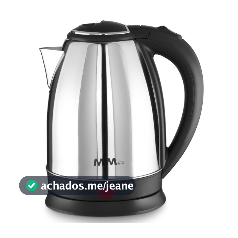 Chaleira Elétrica Aço Inoxidável 2 Litros Prata 127V ou 220V MMHouse