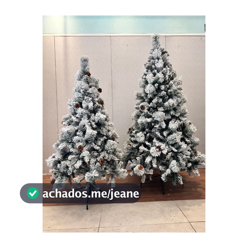 Árvore De Natal Nevada 1,20m, 1,50m 1,80m 2,10m Pinheiro Gramado 300 a 1200 Galhos