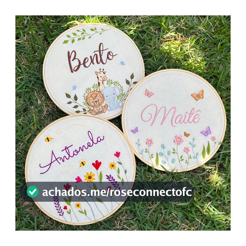 Porta maternidade bordado com nome personalizado menina borboleta flores arco-íris jardim menino safari decoraçao