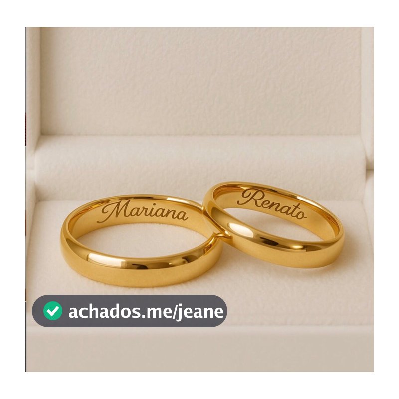 Par de alianças MOEDA ANTIGA 6mm + Gravação