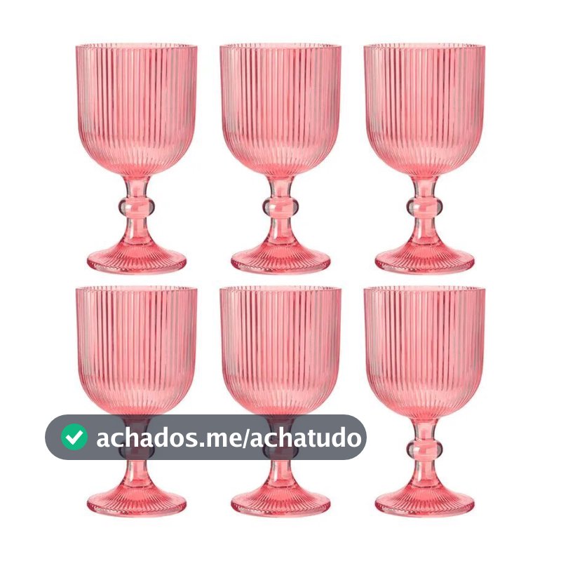 Jogo De 6 Taças Canelada 390ml