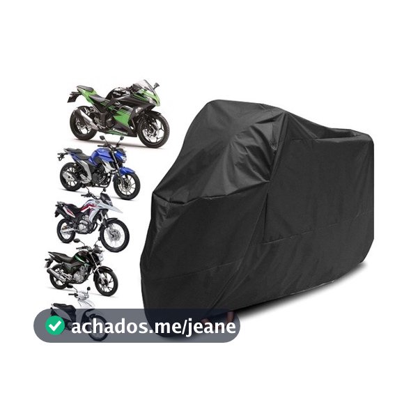 Capa Para Cobrir Moto 100% Couro Impermeável Protege Contra Sol Chuva Granizo Riscos
