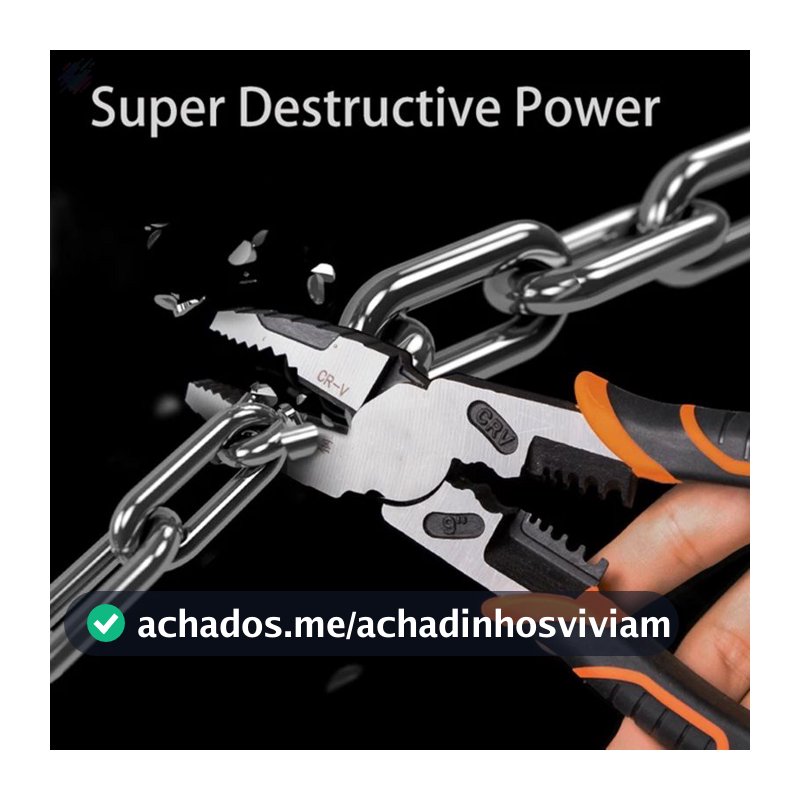 ALICATE UNIVERSAL 9 Polegada  Aço Cr-V multifuncional Eletricista Industrial Para Serviços Pesados