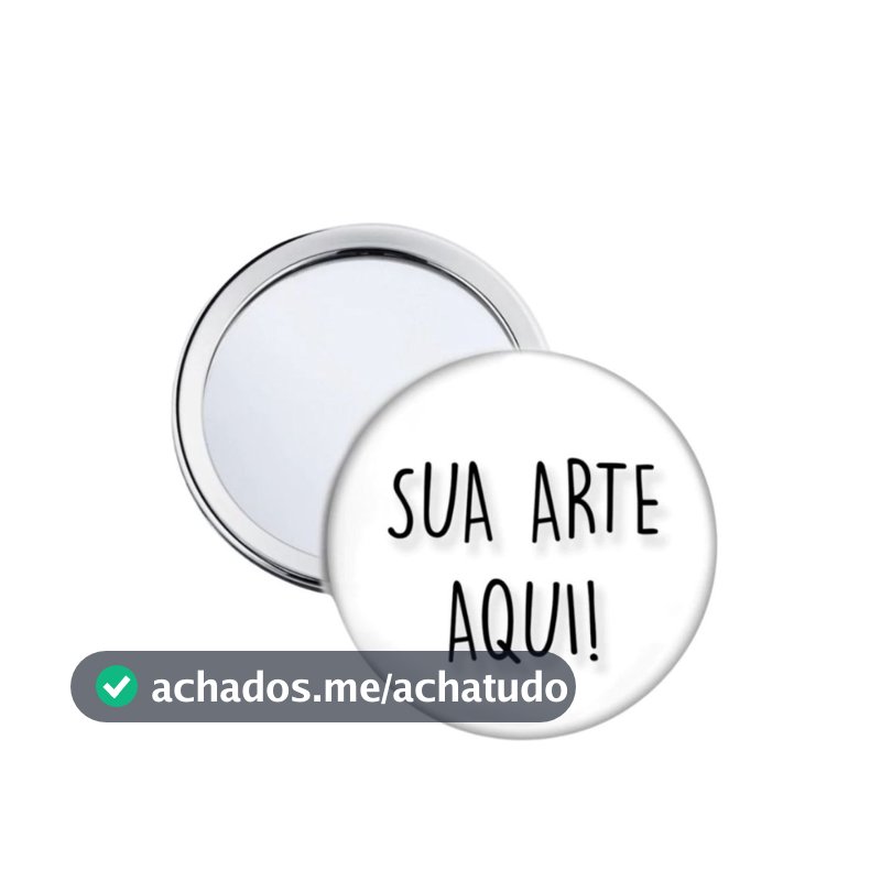 50 Espelho de Bolsa Personalizado Sua arte aqui