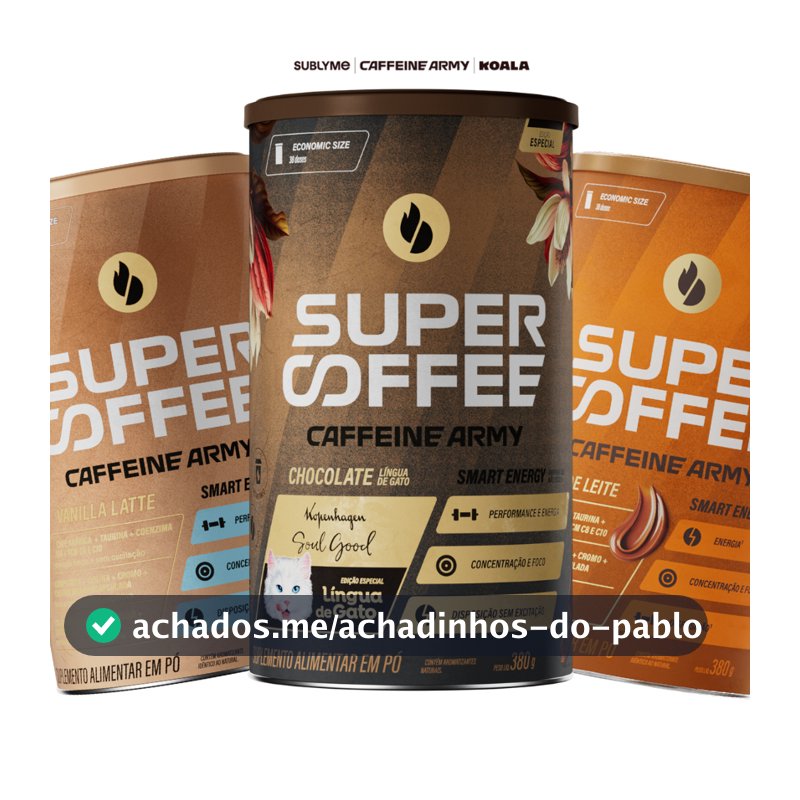 SuperCoffee (380g) - Todos os Sabores - Economic Size - Energia e Foco para o Seu Dia Mais Produtivo - Caffeine Army