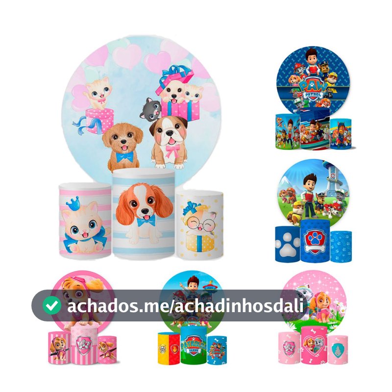 Trio Capa Cilindro + Painel Tema Veste Fácil Pat