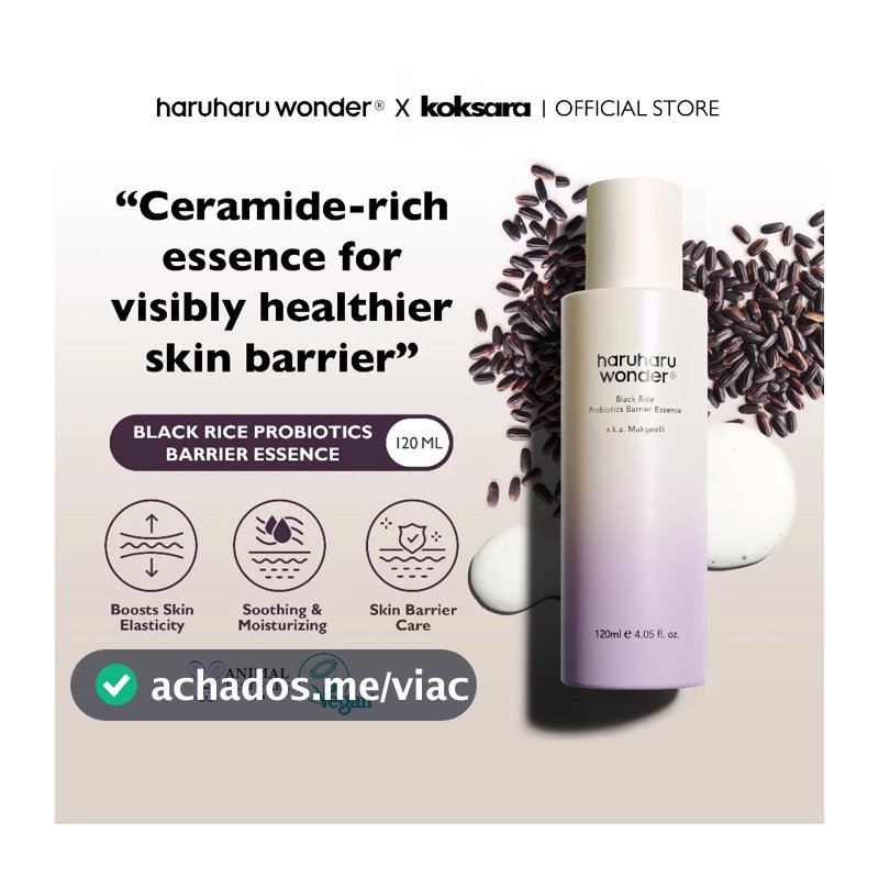 Haruharu Wonder Black Rice Probiotics Barrier Essence 120ml, 30ml