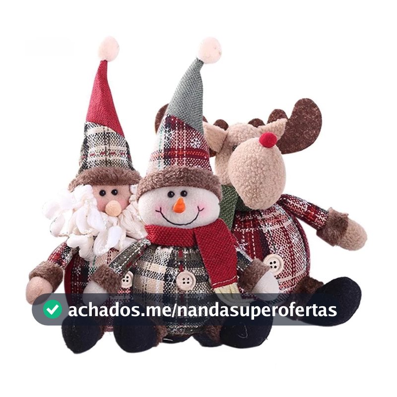 Boneco de Papai Noel/Moço de Neve para Decoração de Mesa de Natal