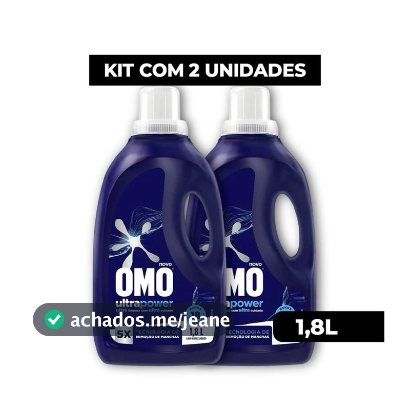 Sabão Líquido OMO Ultra Power Lava Roupas 1.8L