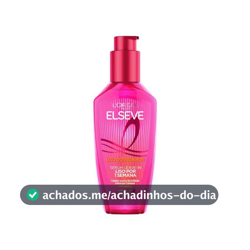 Sérum Leave-in com Tecnologia Ativada por Calor para Efeito Liso, Antifrizz, L'Oréal Paris Elseve Liso dos Sonhos 100ml