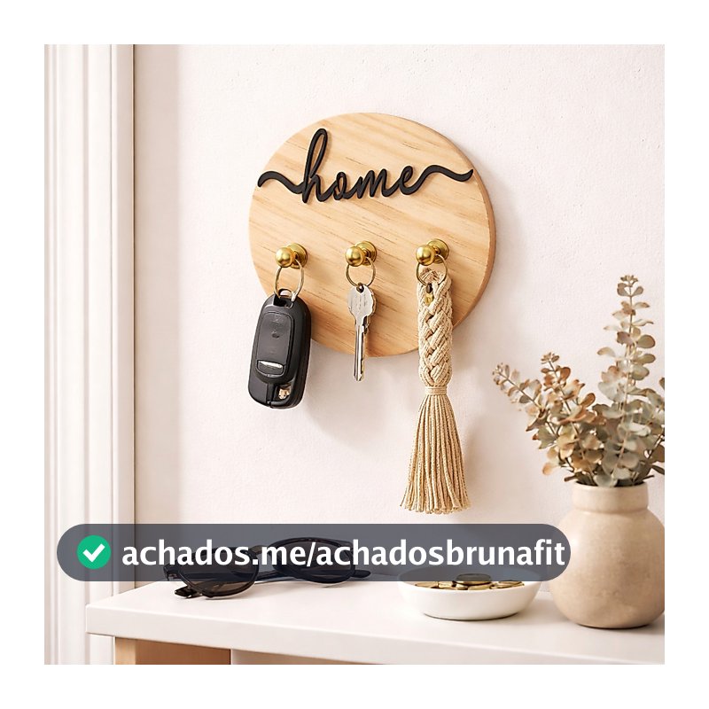 Organizador Porta Chaves Cartas Decorativo de Parede Chaveiro Multiuso Fácil Instalação Casa Cozinha Escritório